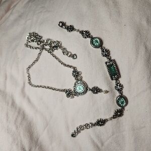 Brighton Mystique Silver Jewelry Set with Teal Highlights